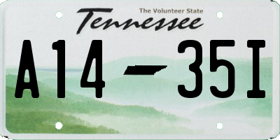 TN license plate A1435I