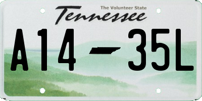 TN license plate A1435L