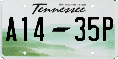 TN license plate A1435P