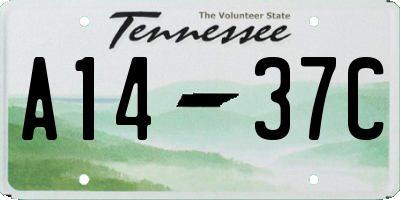 TN license plate A1437C