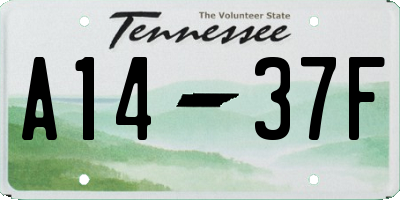 TN license plate A1437F