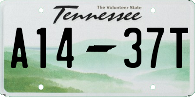 TN license plate A1437T