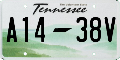 TN license plate A1438V