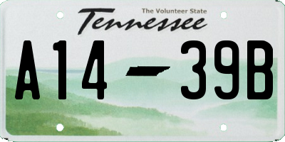 TN license plate A1439B