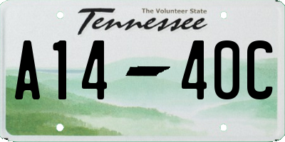 TN license plate A1440C