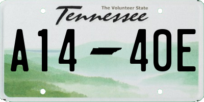 TN license plate A1440E