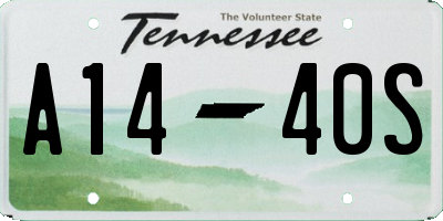 TN license plate A1440S