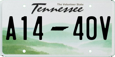 TN license plate A1440V