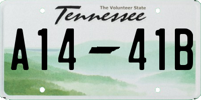 TN license plate A1441B