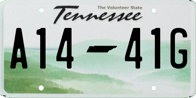 TN license plate A1441G