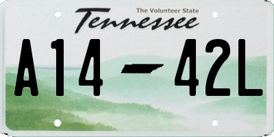 TN license plate A1442L