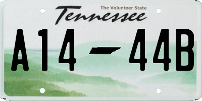 TN license plate A1444B