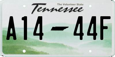 TN license plate A1444F