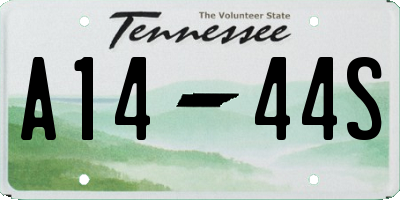 TN license plate A1444S