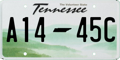 TN license plate A1445C