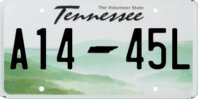 TN license plate A1445L