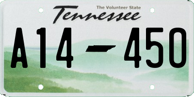 TN license plate A1445O
