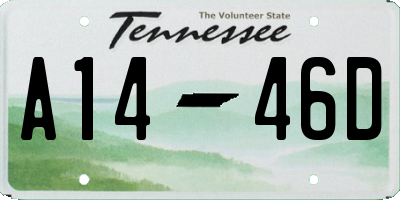 TN license plate A1446D