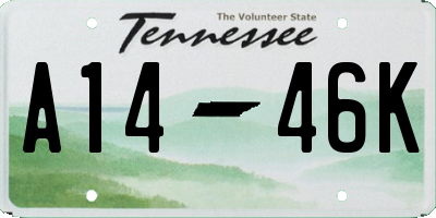 TN license plate A1446K