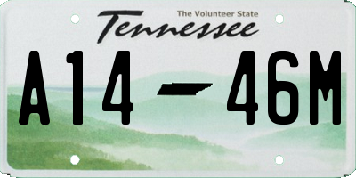TN license plate A1446M