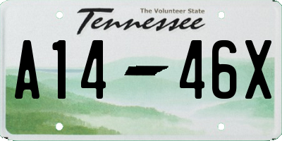TN license plate A1446X