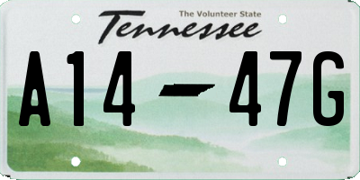 TN license plate A1447G