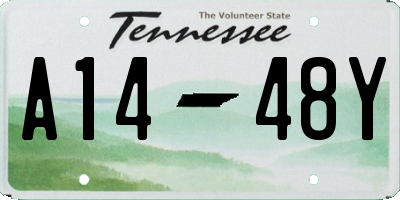 TN license plate A1448Y
