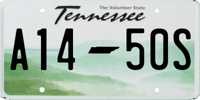 TN license plate A1450S