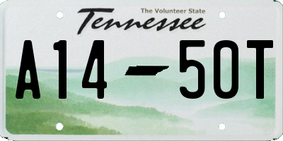TN license plate A1450T