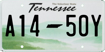 TN license plate A1450Y