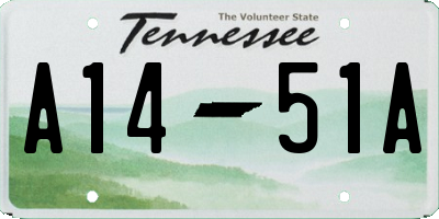 TN license plate A1451A