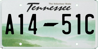 TN license plate A1451C