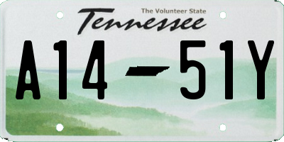 TN license plate A1451Y