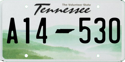 TN license plate A1453O