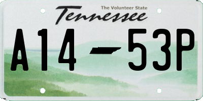 TN license plate A1453P