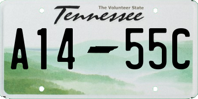 TN license plate A1455C