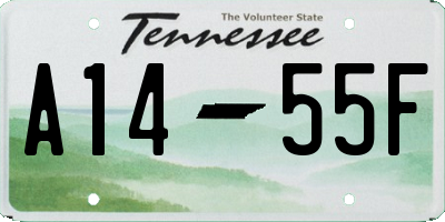TN license plate A1455F