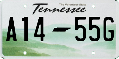 TN license plate A1455G