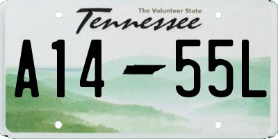 TN license plate A1455L