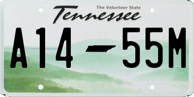 TN license plate A1455M