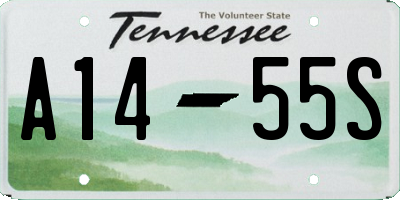 TN license plate A1455S