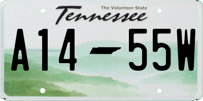 TN license plate A1455W