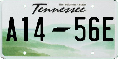 TN license plate A1456E