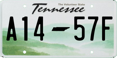 TN license plate A1457F