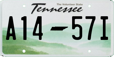 TN license plate A1457I