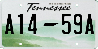 TN license plate A1459A