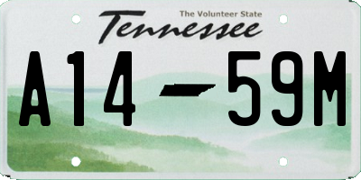 TN license plate A1459M