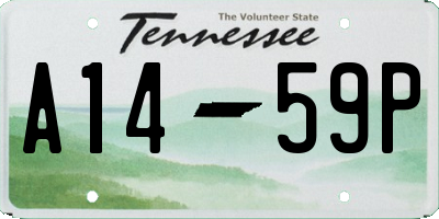 TN license plate A1459P