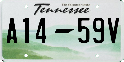 TN license plate A1459V
