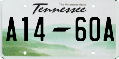 TN license plate A1460A